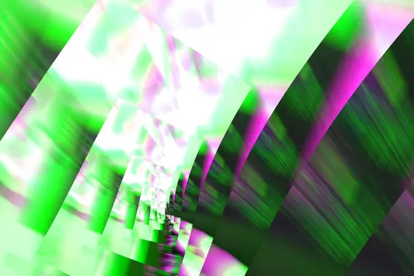 Digital Metaverse Showcasing Blurred Green Purple Background — Stock Photo, Image