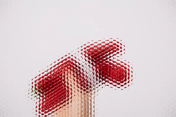 Metaverse Een Persoon Hand Versierd Met Een Opvallende Rode Peper — Stockfoto
