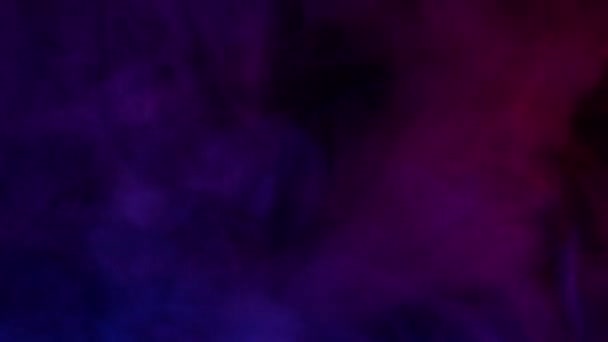 Fumo Diffusore Ultrasuoni Aroma Luce Colorata Sfondo Nero Colore Vapore — Video Stock