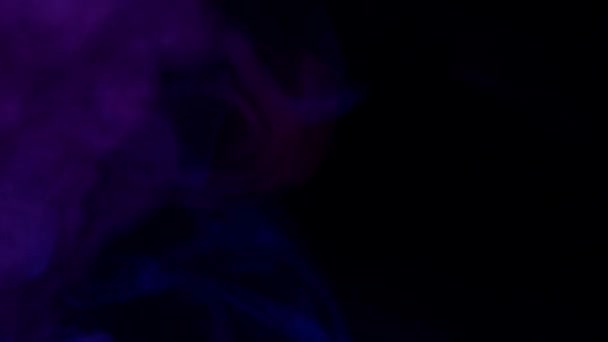 Ultrasonik Aroma Yayıcı Dan Duman Siyah Arkaplanda Renkli Işık Renkli — Stok video