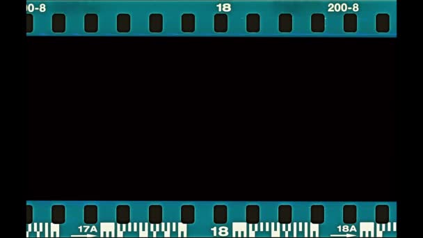 Blank Old Film Strip Frame Background Retro Films Border Numbers — Stock Video