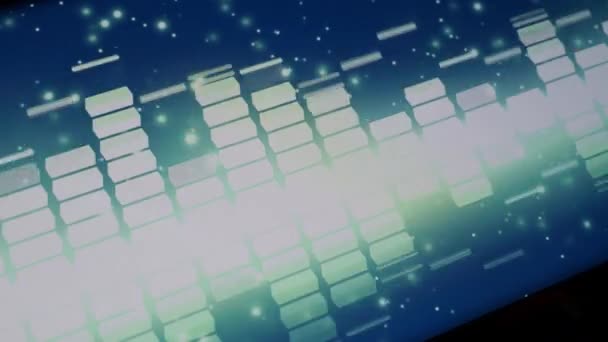 Równoważnik Dźwięku Cyfrowa Muzyka Lub Nagrania Fal Dźwiękowych Skala Korektora — Wideo stockowe