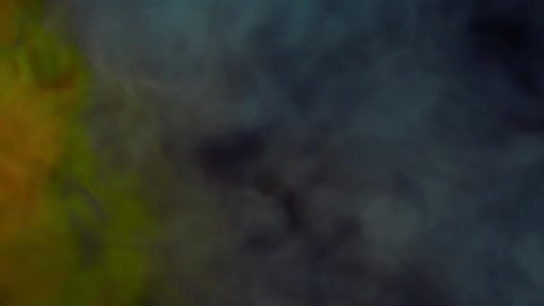 Fumée Diffuseur Arôme Ultrasonique Lumière Colorée Sur Fond Noir Couleur — Video