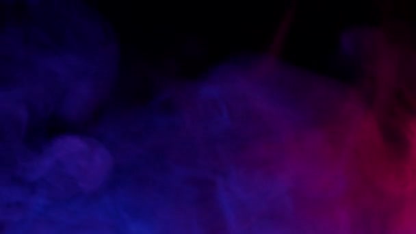 Smoke Ultrasonic Aroma Diffuser Colorful Light Black Background Color Steam — Stock Video