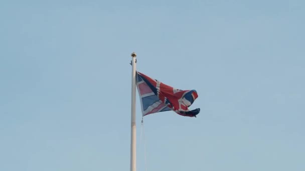 영국의 유니언 깃발은 바람에 영국의 바람에 흔들어 동영상 플래그 Brexit — 비디오
