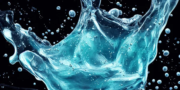 Splash Van Hyaluron Gel Vloeibare Hyaluronzuurgel Macro Hyaluronzuur Cosmetische Gel — Stockfoto