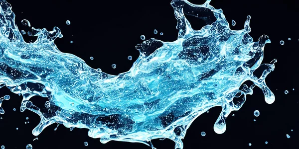 Hyaluron Und Collagen Serum Wasser Gel Vor Schwarzem Hintergrund Spritzen — Stockfoto