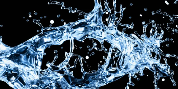 Hyaluron Gel Água Soro Colágeno Contra Fundo Preto Splashing Gel — Fotografia de Stock