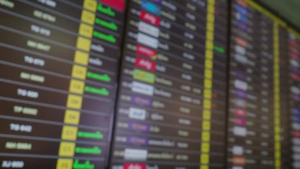 Airport Board Led Digitale Elektrische Airport Board Toont Aankomst Vertrek — Stockvideo