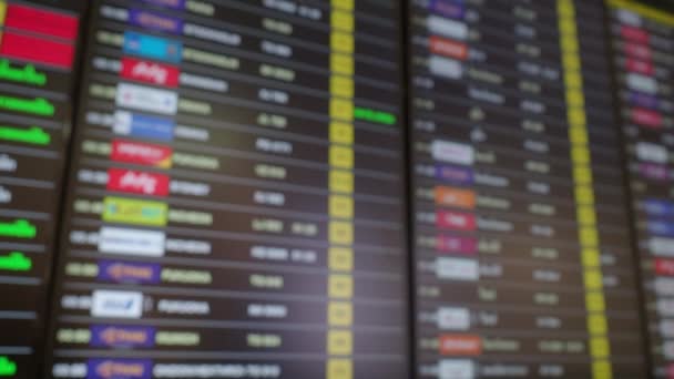 Flygplats Styrelse Eller Led Digital Elektrisk Flygplats Styrelse Visar Ankomst — Stockvideo