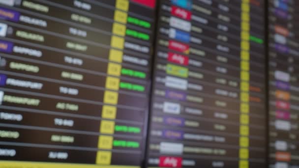 Airport Board Led Digitale Elektrische Airport Board Toont Aankomst Vertrek — Stockvideo