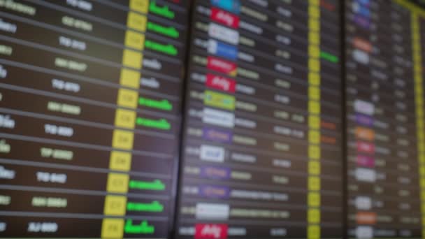 Płyta Lotniska Lub Led Cyfrowy Elektryczny Lotnisko Pokładzie Wyświetlanie Czasu — Wideo stockowe
