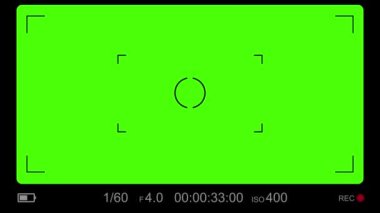 Kamera görüntüleme ve yeşil ekran arkaplan görüntüleri. Kamera çerçeveli dijital video kaydedici ekranı. Canlı kameralı cep telefonu kamerası Chroma anahtar arayüzü.