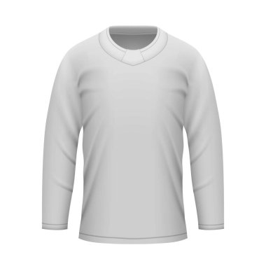 3d realistic shirt blank template with long sleeve for ice hoskey jersey