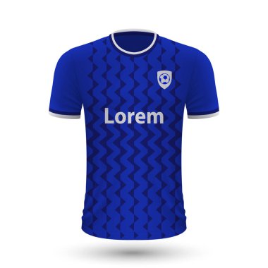 Realistic soccer shirt Al Hilal, jersey template for football kit 2022
