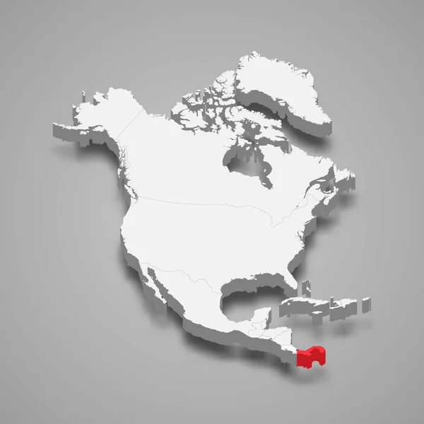 Panama Kraju Lokalizacji Ameryce Północnej Mapa Izometryczna — Wektor stockowy