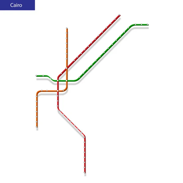 Isometrische Karte Der Kairoer Bahn Vorlage Des Städtischen Verkehrsplans Für — Stockvektor