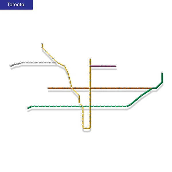 Carte Isométrique Métro Toronto Modèle Plan Transport Urbain Pour Route — Image vectorielle