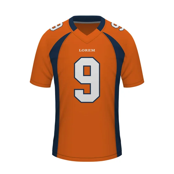 stock vector Realistic American football shirt of Denver, jersey template for sport uniform