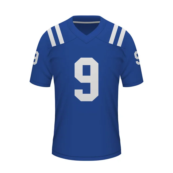 Realistic American Football Shirt Indianapolis Jersey Template Sport Uniform — Stock Vector