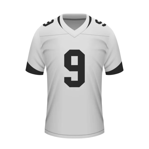 Realistic American Football Away Jersey Jacksonville Shirt Template Sport Uniform — Stock Vector