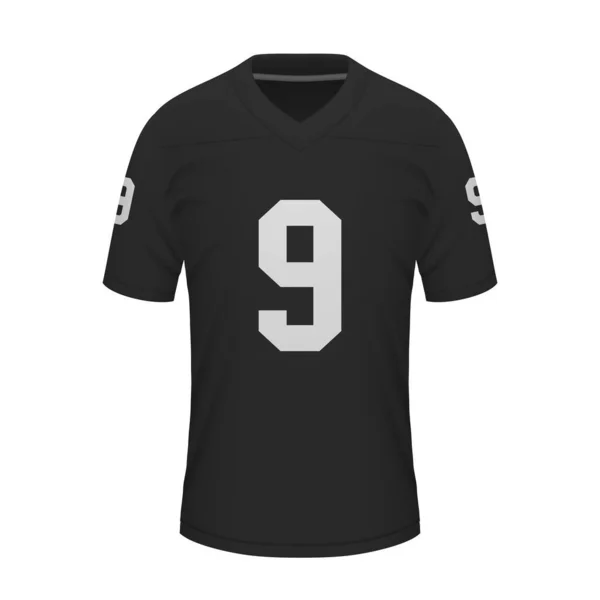 Realistic American Football Shirt Las Vegas Jersey Template Sport Uniform — Stock Vector