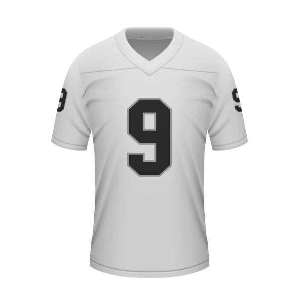Realistic American Football Away Jersey Las Vegas Shirt Template Sport — Stock Vector