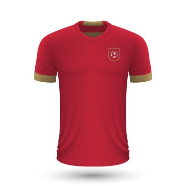 Realistic soccer shirt of Serbia, jersey template for football kit