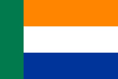 Volkstaat 'ın basit bayrağı. Doğru boyut, orantı, renkler