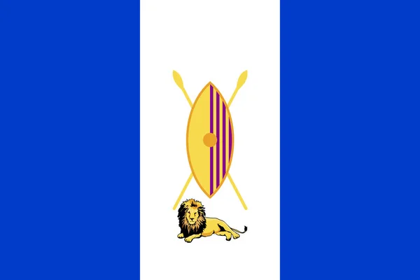 Bandera Simple Buganda Tamaño Correcto Proporción Colores — Vector de stock