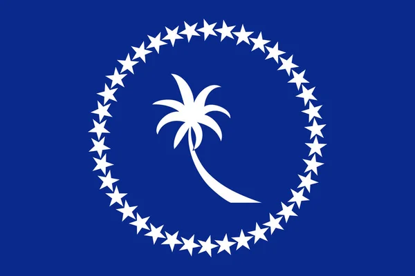 Einfache Fahne Von Chuuk Korrekte Größe Proportionen Farben — Stockvektor