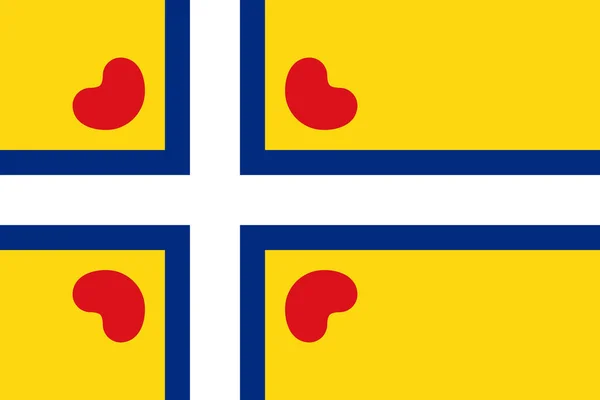 Einfache Fahne Von Frisia Korrekte Größe Proportionen Farben — Stockvektor