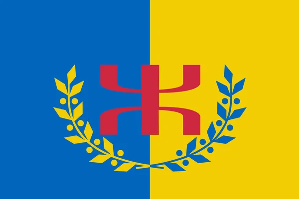 Απλή Σημαία Της Kabylia Σωστό Μέγεθος Αναλογία Χρώματα — Διανυσματικό Αρχείο