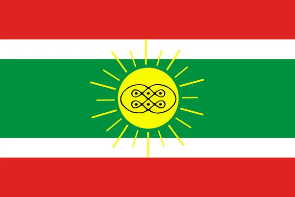 Einfache Fahne Von Lunda Tchokwe Korrekte Größe Proportionen Farben — Stockvektor