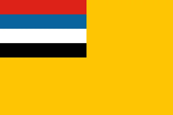 Manchukuos Enkla Flagga Korrekt Storlek Proportion Färger — Stock vektor