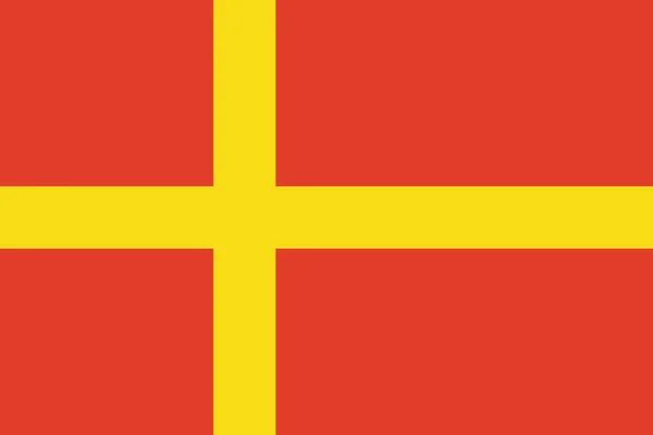 Scanias Enkla Flagga Korrekt Storlek Proportion Färger — Stock vektor