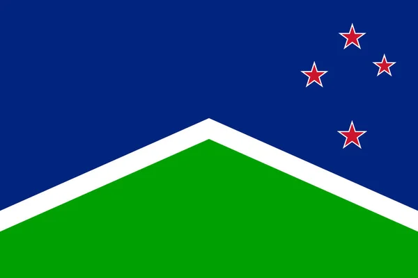 Zéland Déli Szigetének Egyszerű Zászlaja Helyes Méret Arány Színek — Stock Vector