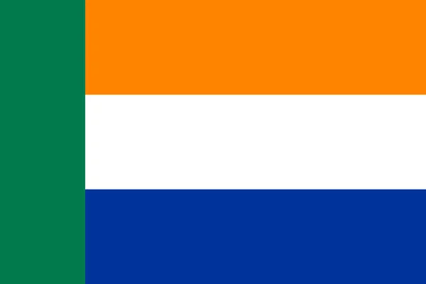 Απλή Σημαία Βόλκσταατ Σωστό Μέγεθος Αναλογία Χρώματα — Διανυσματικό Αρχείο