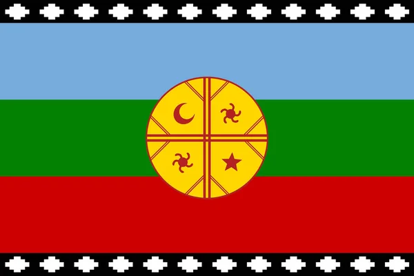 Bandera Simple Wallmapu Tamaño Correcto Proporción Colores — Archivo Imágenes Vectoriales