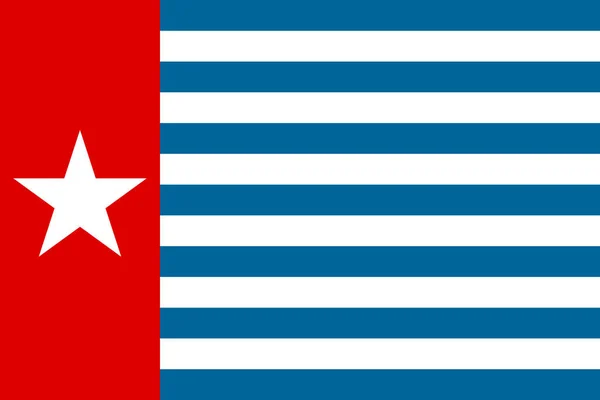 Einfache Flagge Von West Papua Korrekte Größe Proportionen Farben — Stockvektor