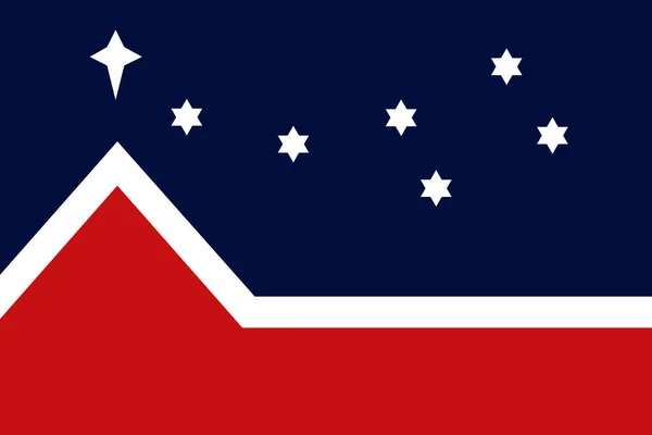 Bandera Simple Del Oeste Canadá Tamaño Correcto Proporción Colores — Archivo Imágenes Vectoriales