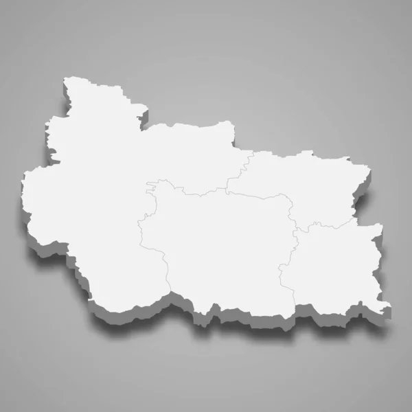 Ізометрична Мапа Габрово Провінція Болгарії Ізольована Тінню — стоковий вектор
