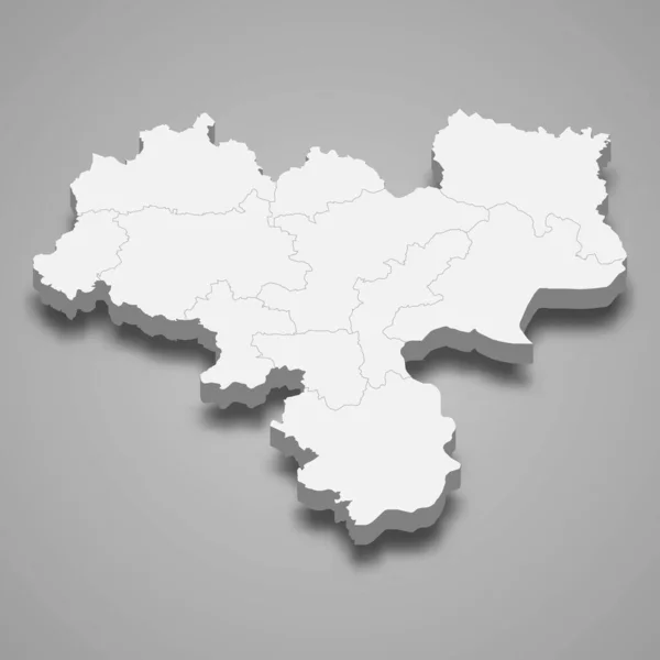 Изометрическая Карта Хасково Является Провинцией Болгарии Изолированы Тенью — стоковый вектор