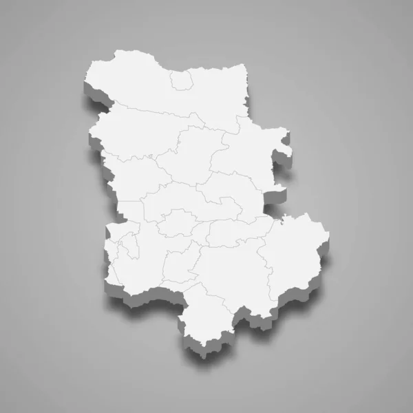 Isometrische Karte Von Plovdiv Ist Eine Provinz Von Bulgarien Isoliert — Stockvektor