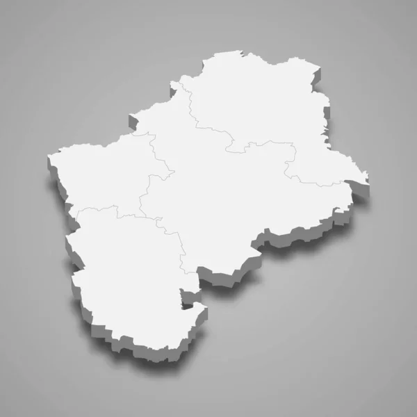 Carte Isométrique Sliven Est Une Province Bulgarie Isolée Avec Ombre — Image vectorielle