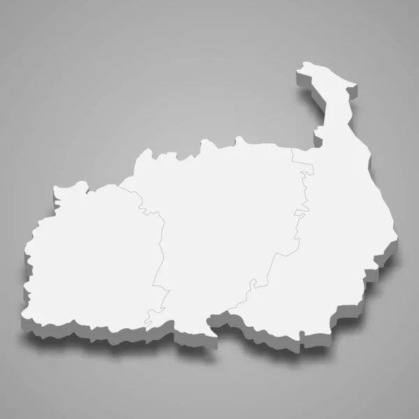 Isometrische Karte Des Kreises Polva Ist Eine Region Von Estland — Stockvektor