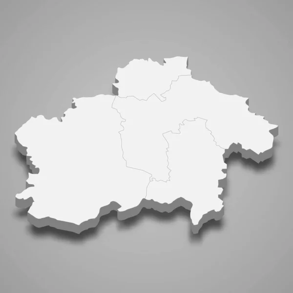 Ізометрична Мапа Округу Раппа Регіон Естонії Ізольований Тінню — стоковий вектор