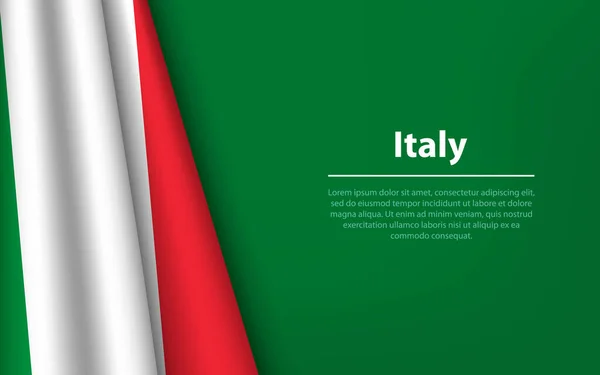 Flagge Italiens Mit Copyspace Hintergrund Banner Oder Schleifenvektorvorlage Für Den — Stockvektor