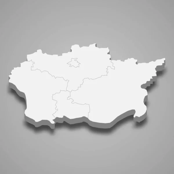 Mapa Isométrico Condado Alytus Uma Região Lituânia Isolada Com Sombra —  Vetores de Stock