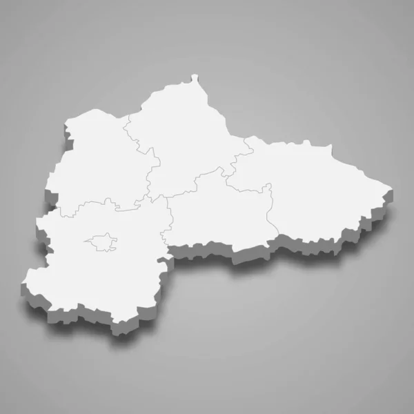 Carte Isométrique Comté Panevezys Est Une Région Lituanie Isolée Avec — Image vectorielle